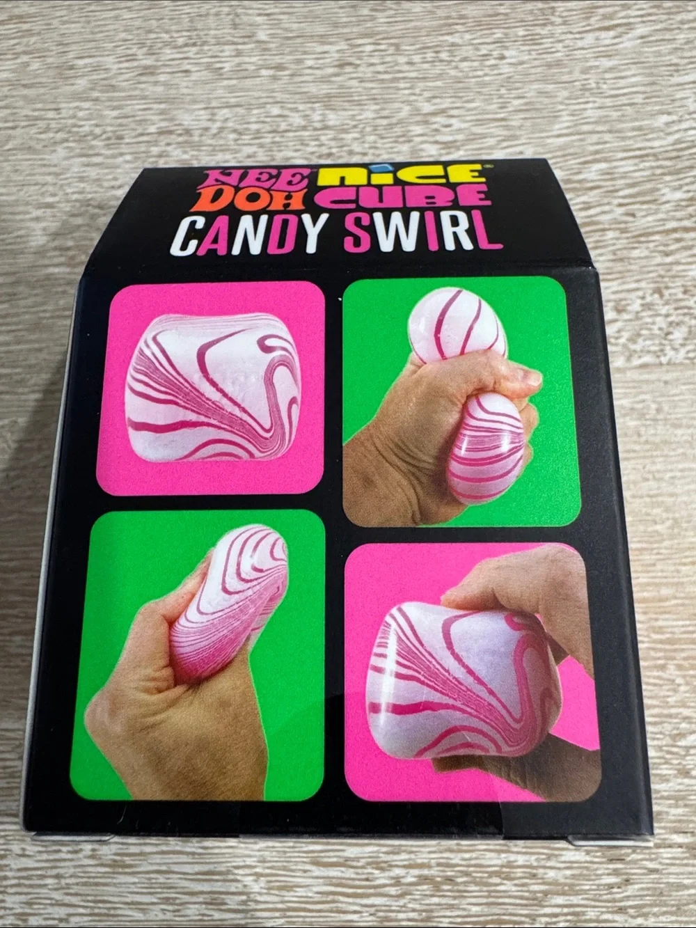 NeeDoh Nice Cube Candy Swirl - Pink